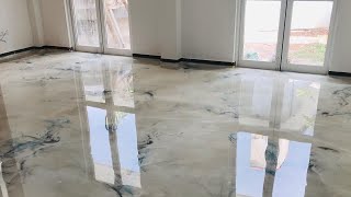 How we made designer Metallic Epoxy floors [upl. by Ylus]