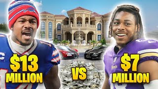 Stefon Diggs VS Justin Jefferson SHOWDOWN  Lifestyle Cars Net Worth [upl. by Eaj504]