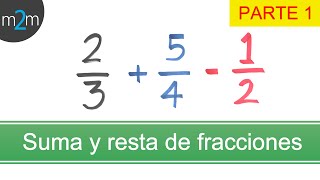 Suma y resta de fracciones con diferente denominador │ método cruzado [upl. by Hadwyn]