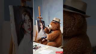 Teddybear Painter  Text to video shorts teddybear [upl. by Wershba564]