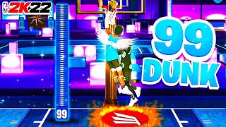 The POWER of a 99 DRIVING DUNK in NBA 2K22 [upl. by Naujed]