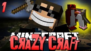 Minecraft CRAZY CRAFT 1  WTF IS THIS Minecraft Mod Survival [upl. by Yecniuq]