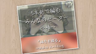 【短動画】激安！5本針でセーターの袖を編む。〜針の境目の編み方も添えて〜 [upl. by Rennie]