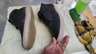 How to Clean Ecco Shoes Sole Nubuck maintenance care [upl. by Alpheus]