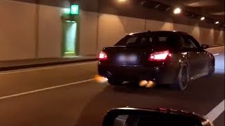 BMW M5 E60 V10 Supercharger 360kmh Autobahn amp Tunnel SOUND [upl. by Thapa]