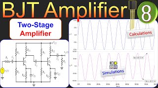 TwoStage BJT Amplifier with High Voltage Gain ⭐ Calculations amp SPICE Simulations 💡 Example 8 [upl. by Mahseh]