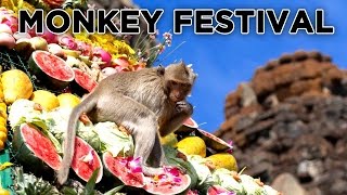 Culture Shock  Monkey Festival  Lopburi Thailand [upl. by Lednem]