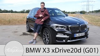 2018 BMW X3 xDrive20d G01 Fahrbericht  BasisDiesel des MittelklasseSUV im Check  Autophorie [upl. by Goldy]