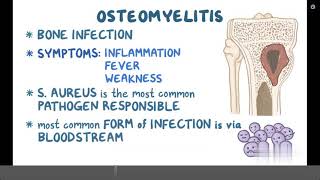 Osteomyelitis  Causes Symptoms Diagnosis amp Treatment Pathology [upl. by Nnawtna]