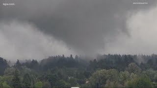 Tornado causes damage in Clackamas County [upl. by Hgeilyak]