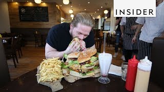 We Tried To Finish The Biggest Burger In Europe [upl. by Kirstyn]