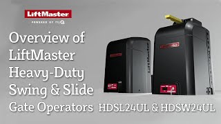 Overview of LiftMaster Heavy Duty Swing and Slide Gate Operators HDSL24UL and HDSW24UL [upl. by Innattirb]