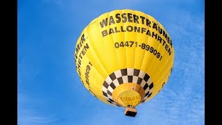 Eine wunderschöne Ballonfahrt mit dem Wasserträumer Heißluftballon [upl. by Lilahk766]