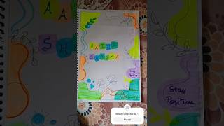 How to decorate cover of spiral notebook💅🏻🏵️🌕✨class11th biology neet [upl. by Karwan]