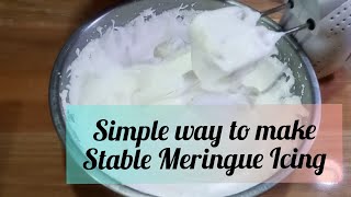 Meringue Icing Recipe  simple way how to make meringue icing [upl. by Ataliah512]