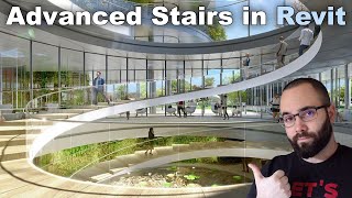 Spiral Stairs in Revit Tutorial [upl. by Aihsekel]