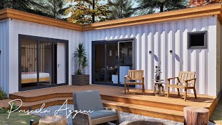 Shipping Container House – LShaped House [upl. by Goggin]