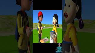 Scary Teacher 3D Nick Troll Squid Game in Brush Teeth White or Black Challenge Miss T Win shorts [upl. by Munro]