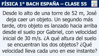 55 CAÍDA LIBRE Y LANZAMIENTO VERTICAL DE CUERPOS Ejercicio 4 [upl. by Traggat]