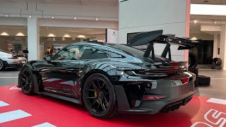 2023 Porsche 911 GT3 RS 525hp  Visual review Exterior and Interior  DRS system on the circuit [upl. by Ieso]