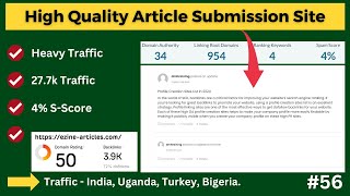 High Quality Article Submission Backlink  50 DR  How to Create Backlinks to Your Website 2024 🔥 [upl. by Hax]