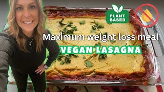 VEGAN LASAGNAFULL DAY OF EATING FOR MAXIMUM WEIGHT LOSS [upl. by Asirram661]