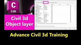 12C How to Set Object Layers in AutoCAD Civil 3d Drawing Settings  Create New Layers for Civil 3d [upl. by Idnir605]