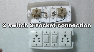 2 switch 2 socket connection  2 स्विच 2 सॉकेट के कनेक्शन कैसे करे [upl. by Jalbert]