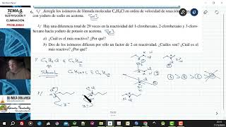 TEMA 5 REACCIONES DE SUSTITUCIÓN Y ELIMINACIÓN  PROBLEMA 4 REACCIONES SN2 [upl. by Fauch525]