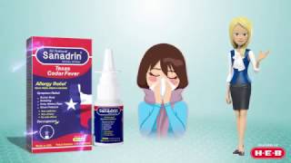 Sanadrin Allergy Relief  Cedar Fever  H E B [upl. by Oirazan]