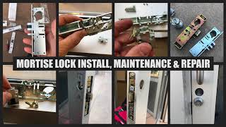 Mortise lock repair on commercial door so that it closes properly  Locksmith Near Me LLC [upl. by Nairod522]