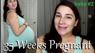 35 Weeks Pregnancy Update  Symptoms  Belly Shot  Cramps Preterm Labor Aches [upl. by Eikcid]