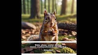 39OKÉNKO S CITÁTEM piano nature veverka squirel nuts oříšek forest les citation citat [upl. by Adniralc]