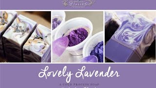 Lovely Lavender Soap Making and Cutting A Bramble Berry Soap the Rainbow Purple Series [upl. by Onibag50]