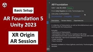 Basic Setup for AR Foundation 5 using Unity 2023 with XR Origin amp AR Session  Beginner Tutorial [upl. by Ttevy119]