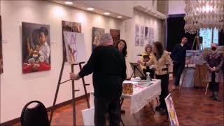 FR LOUIS SCURTI WAS INVITED TO PAINT A LENTEN MEDITATION AT THE PHILIPPINE CONSULATE MANHATTAN [upl. by Arym]