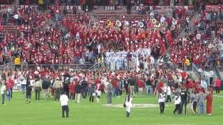 Postgame handshake Cal and Stanford Alma Maters quotBig Gamequot 2013 Stanford Stadium California [upl. by Tereb]