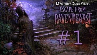 Mystery Case Files Escape from Ravenhearst Walkthrough part 1 [upl. by Elbam21]