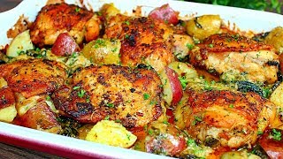 Creamy Garlic Butter Chicken and Potatoes Recipe  Easy Chicken and Potatoes Recipe [upl. by Sahpec]