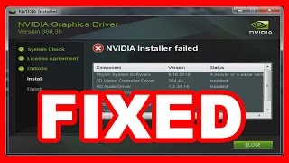 HOW TO FIX quotNVIDIA Installer failedquot ERROR WINDOWS 7  10 [upl. by Wiseman786]