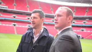 CARL FROCH SHOVES GEORGE GROVES AS TEMPERS FLARE PITCHSIDE  WEMBLEY  EXCLUSIVE FOOTAGE [upl. by Knipe]