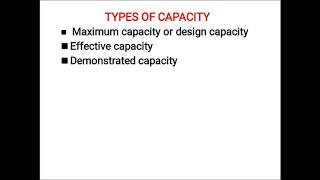 Types of capacity operations management [upl. by Senoj]