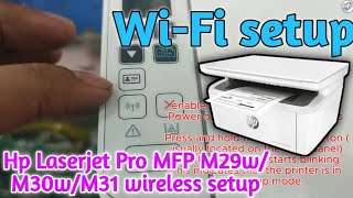 How to connect Wifi on HP LaserJet Pro MFP M28w printer with windowsHP M29wM30wM31 wireless setup [upl. by Ewald]