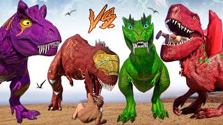 VENOM Alien TREX vs Flash KING SHARK amp Spinosaurus amp IREX Dinosaurs Fight Jurassic World Evolution [upl. by Anetsirhc]