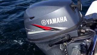 Yamaha 99 4 stroke boat motor Sound ceck and test [upl. by Viquelia188]