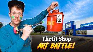 I Challenge 3 Artists to a Thrift Shop Art Battle [upl. by Pennebaker]