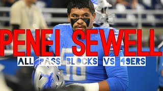 Film Room Penei Sewell Vs 49ers [upl. by Lombardy]