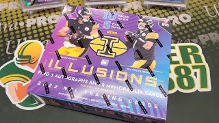 2022 Illusions Football Hobby Box Opening 5 Hits Per Box [upl. by Hoffer]