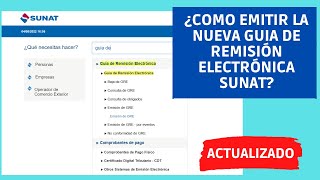 ¿Cómo emitir la nueva Guía de Remision Electrónica SUNAT 2022 [upl. by Ennaeed]