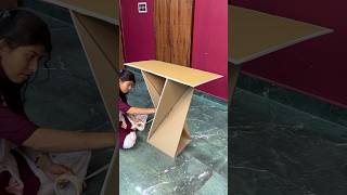 Creative Cardboard Table Craft Idea short reel youtubeshort diycrafts viral trending [upl. by Oibirot525]